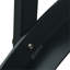 Table en pierre frittée blanche 69,28 po avec pieds en fer noir et capacité de 6 à 8 personnes-118625562