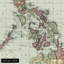 1906, carte des Philippines - 24 x 36 pouces, carte rétro des Philippines