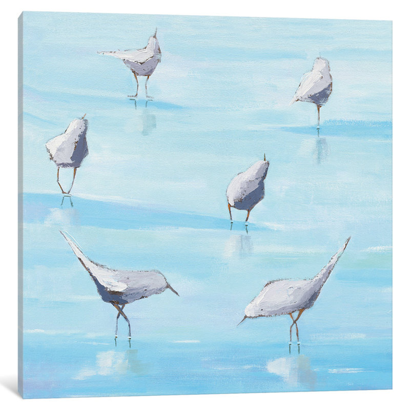«By the Water's Edge» par Phyllis Adams, reproduction sur toile tendue sur toile tendue sur châssis, Toile tendue