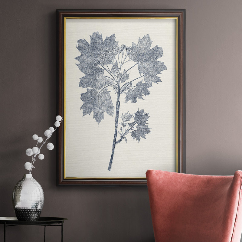 Marine Botanicals I - Peinture sur toile encadrée, H 27 po x l 18 po x P 2,5 po