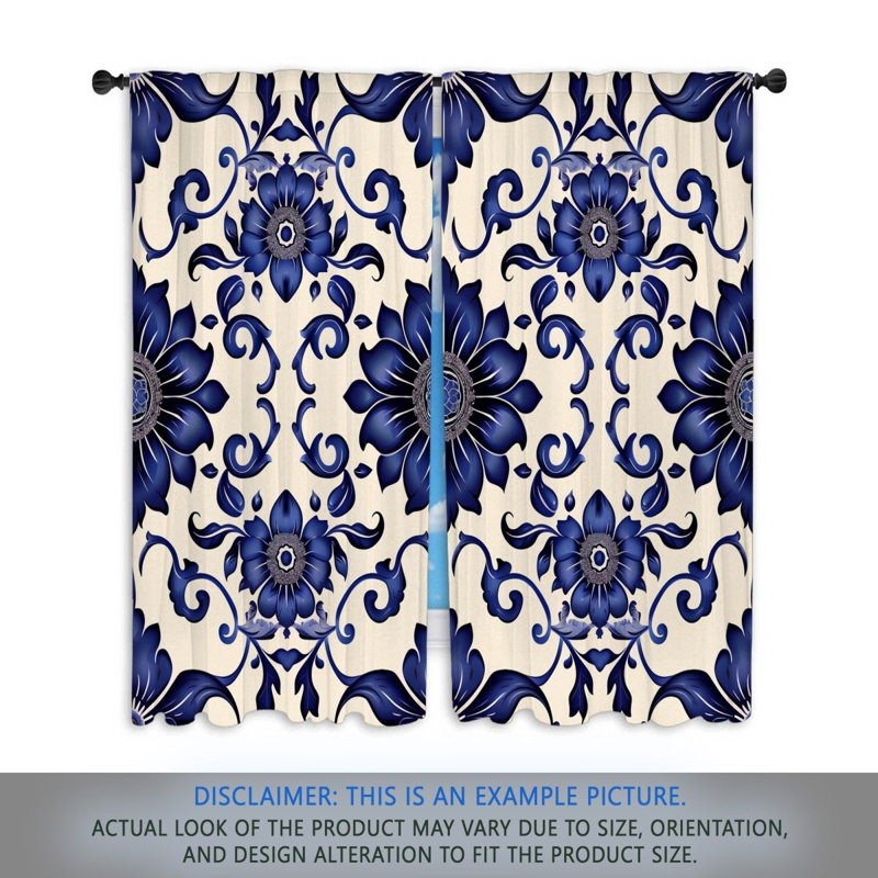 Kiyara Sheer Curtain Single Panel, 50"W x 84"L