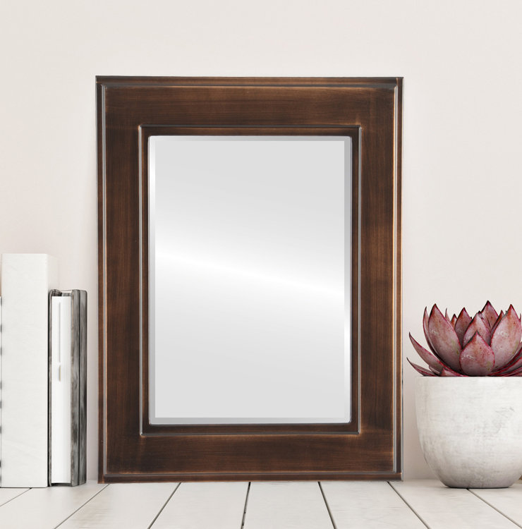 Miroir biseauté Wirksworth, H 25 po x l 21 po, Bois de rose