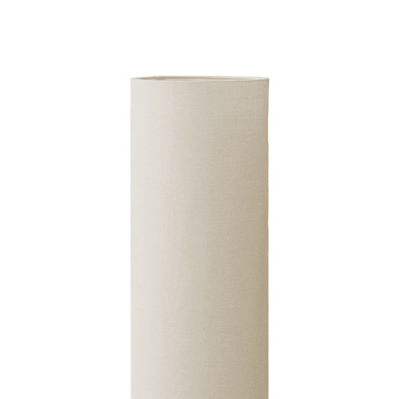 Accent Floor Lamp, 50 Inch Cylindrical Tower Fabric Shade, Ivory Linen