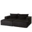 Méridienne modulaire surdimensionnée moderne 87 po, aucun assemblage requis, causeuse en peluche nuage avec deux repose-pieds amovibles, fauteuil-lit moderne moelleux-1004975984