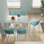 Fauteuil empilable 4 pièces pour intérieur / extérieur - dossier ergonomique à lattes, matériau toutes saisons - patio, balcon, café-1840842716