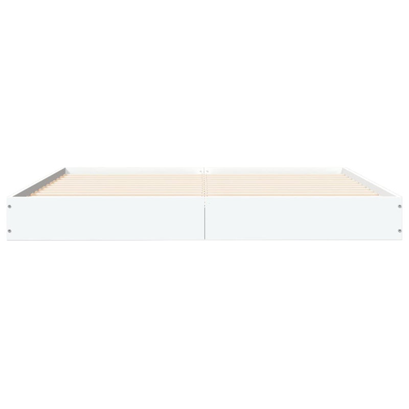 Vidaxl Bed Frame Engineered Wood, Kingsize (5'), White