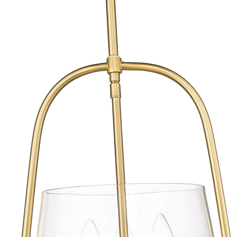 Luminaire suspendu 3 lumières Berardi, Or moderne