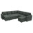Caren Upholstered Sleeper Sectional Modular Sofa Bed With Ottoman-115354296