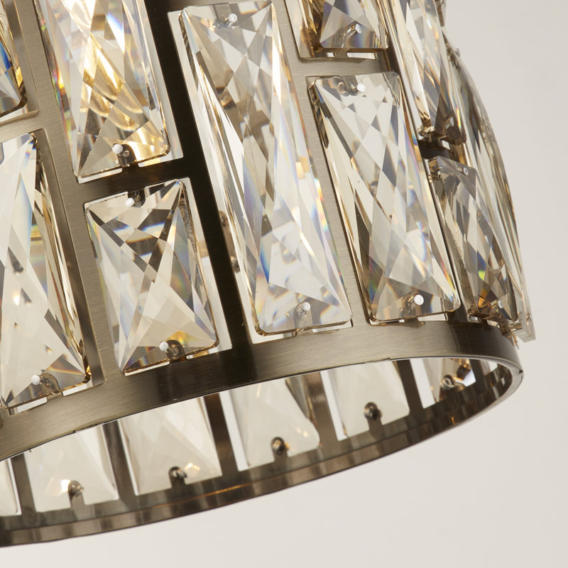 Magana 1 - Light Crystal Pendant, Antique Brass