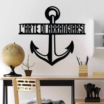 Élégant accessoire mural décoratif en métal, noir, 22,0 po x 19,7 po | Fabrication 100% métal, épaisseur: 0,06 po | Léger à 1,4 lb | Parfait pour la décoration intérieure, l'esthétique moderne et le design unique