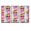 Coups de peinture roses et rouges - Ensemble de 3 peintures sur cadre flottant-1727646235-1727646239