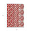 Tapis intérieur / extérieur ivoire lavable géométrique 10 pi x 14 pi