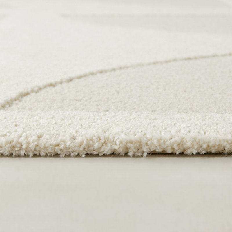 Tapis crème moderne Cristinela, Rectangle 5 pi 3 po x 7 pi