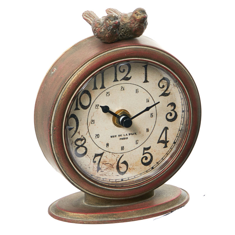 Lampe oiseau en résine rustique avec abat-jour rectangulaire Aous, Brun