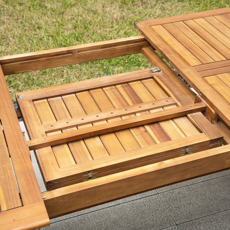 Bramble Acacia Wood Extendable Patio Dining Table