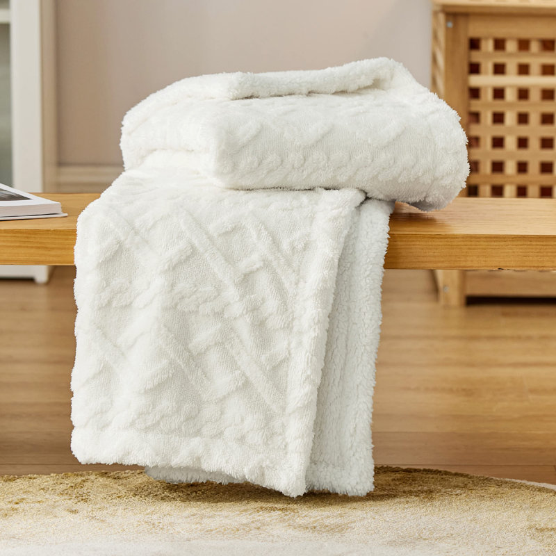 Downey Throw Blanket, White