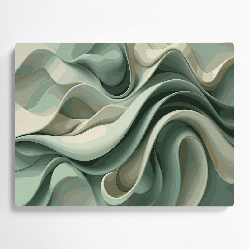 «Biomorphic Abstraction 13», art mural en métal vert