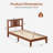 Mid Century Solid Wood Platform Bed with Headboard, Wood Slat Support, No Box Spring Needed-492223424
