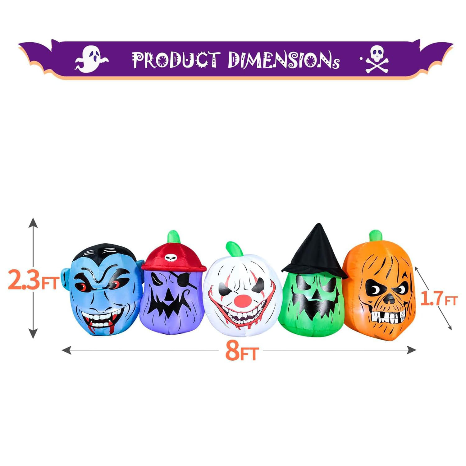 Vampire Inflatable Wings Darby Home Co 8FT Halloween Inflatable Blow Up Vampire Pirate Clown ...