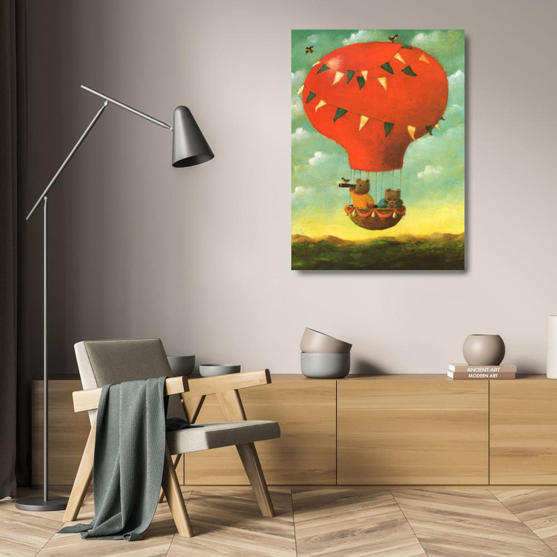 Ourson en montgolfière, H 24 po x l 17 po