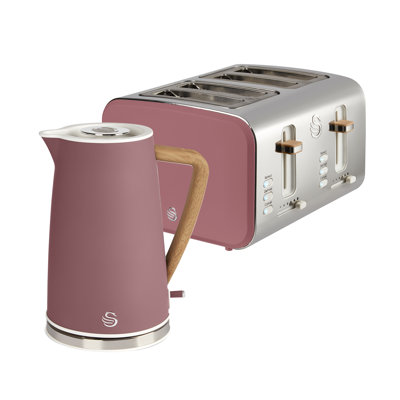 Swan Nordic 1.7L Electric Tea Kettle & 4 Slice Toaster