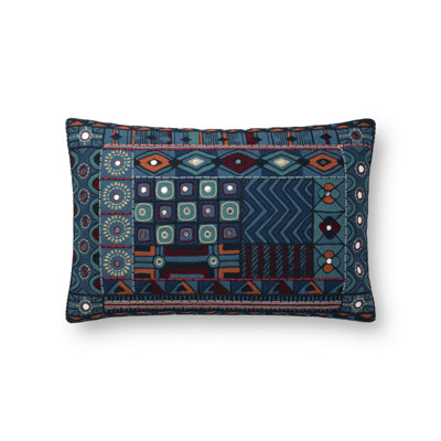 Geometric Cotton Reversible Throw Pillow