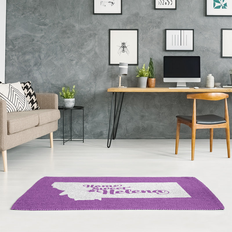 Tapis de zone mauve montana hélène, Rectangle 5 pi x 7 pi