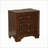 Brown Cherry Solid Wood 3-Drawer Transitional Nightstand with USB &amp; Nightlight-485537690