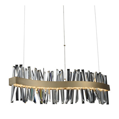Glacier 1 LT Brushed Champagne Gold Linear Pendant Allegri