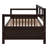 Modern Solid Wood Daybed, Multifunctional, Twin Size, Espresso-1867373580