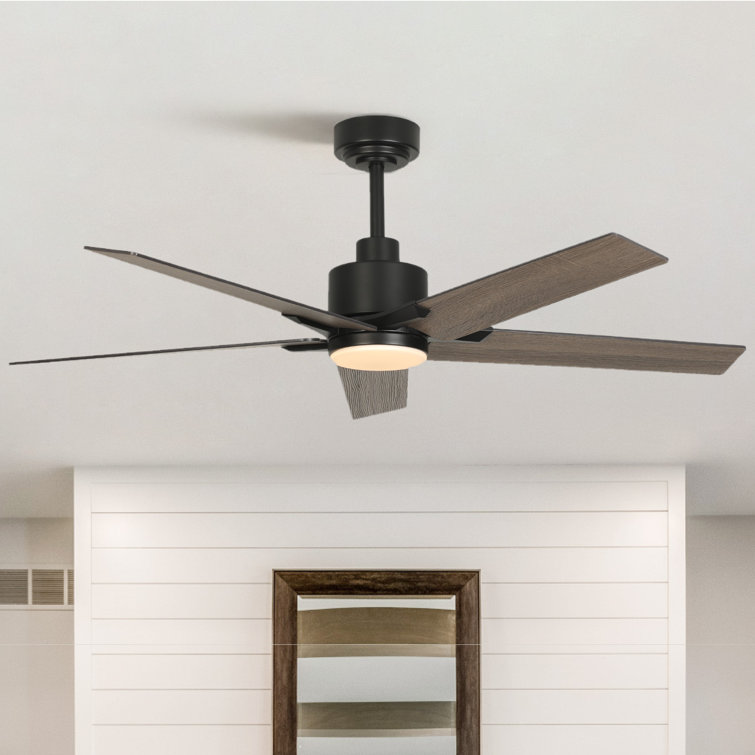 Karlena 52'' 5 - Blade Large Modern Ceiling Fan With Light Kit and Remote