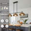 Luminaire suspendu en forme de dôme moderne moderne à 3 lumières de l 41 po avec abat-jour en rotin tissé à la main pour salle à manger ou îlot de cuisine-896949491