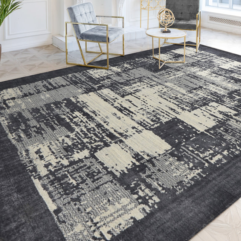 Area Rug in Silver
