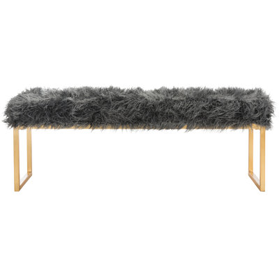 Fernando Faux Curly Sheepskin Bench