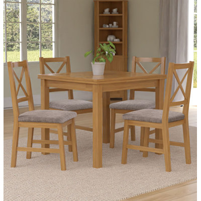 Hatcher 4 - Person Solid Oak Dining Set