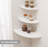 Solid Oak Wood Floating Corner Shelf Wall Mounted With Wire Hole For Small Plants, Photos, Speakers - Perfect For Bedroom, Kitchen, Living Room-1950081559
