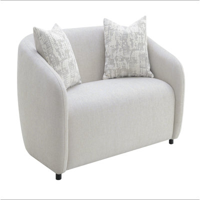 Causeuse en lin beige avec 3 coussins Étienne