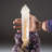 Natural Calcite on Amethyst Cluster