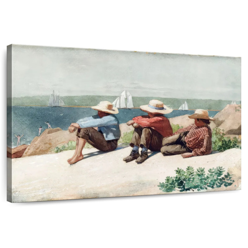 Leisha regardant les bateaux - Gloucester, H 16 po x l 24 po