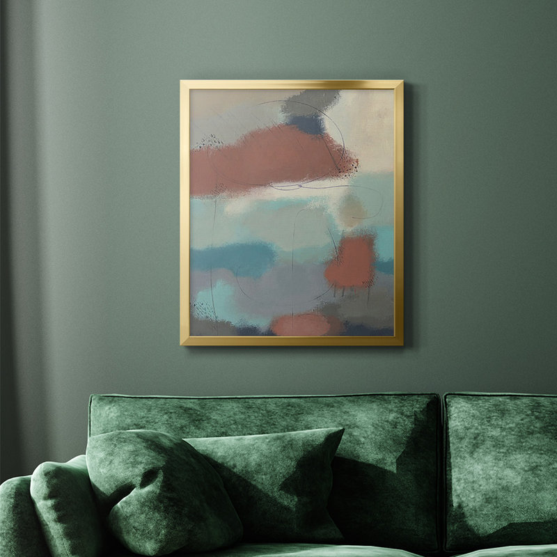 Toile encadrée flottante de qualité supérieure - prête à être accrochée, Or, H 20 po x l 16 po