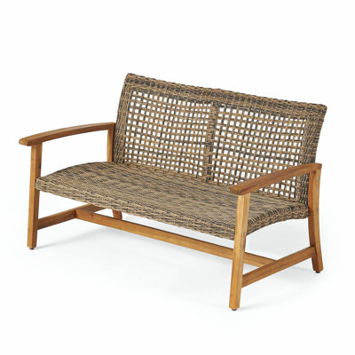 HAMPTON WOOD + WICKER LOVESEAT