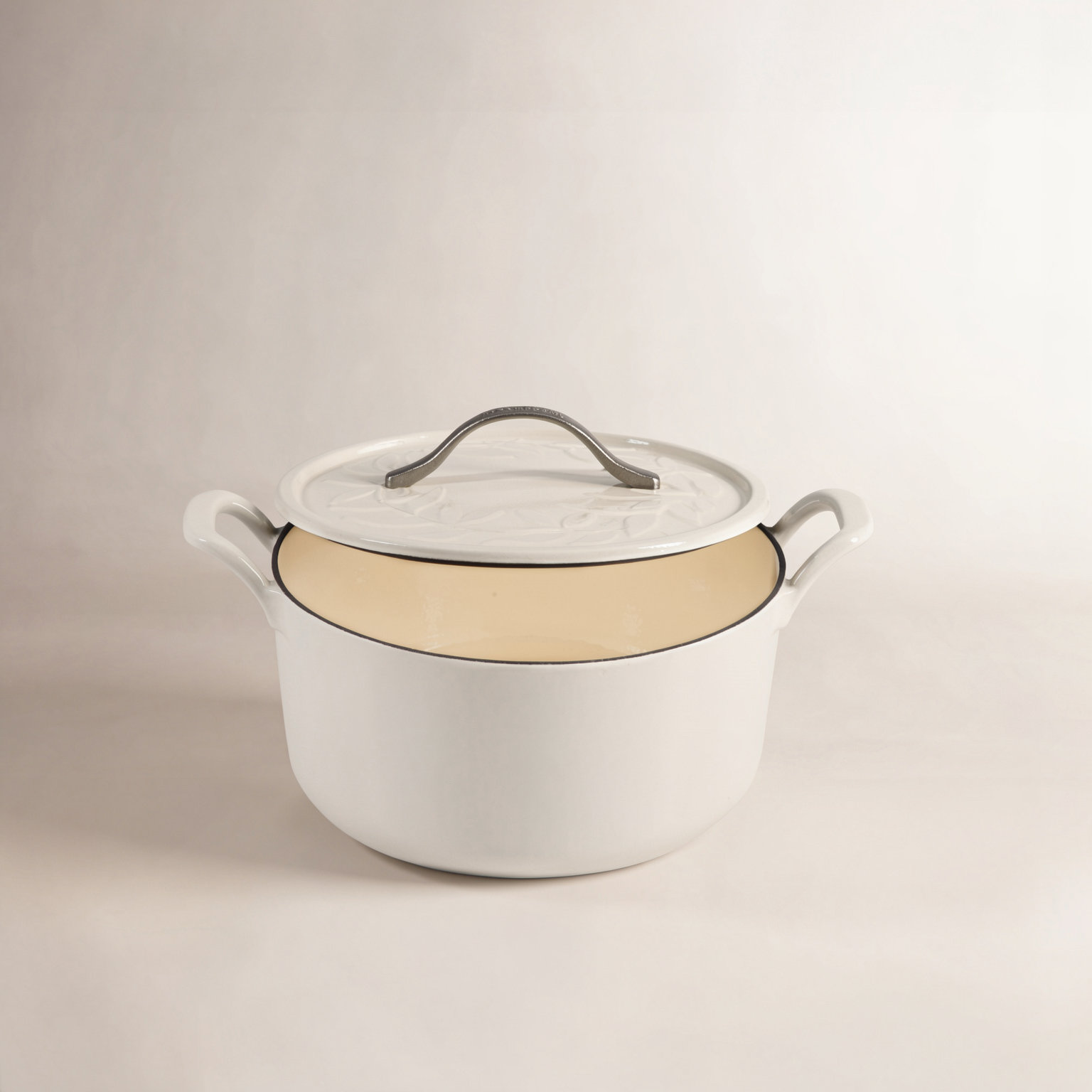 Enameled Cast Iron Dutch Oven, White