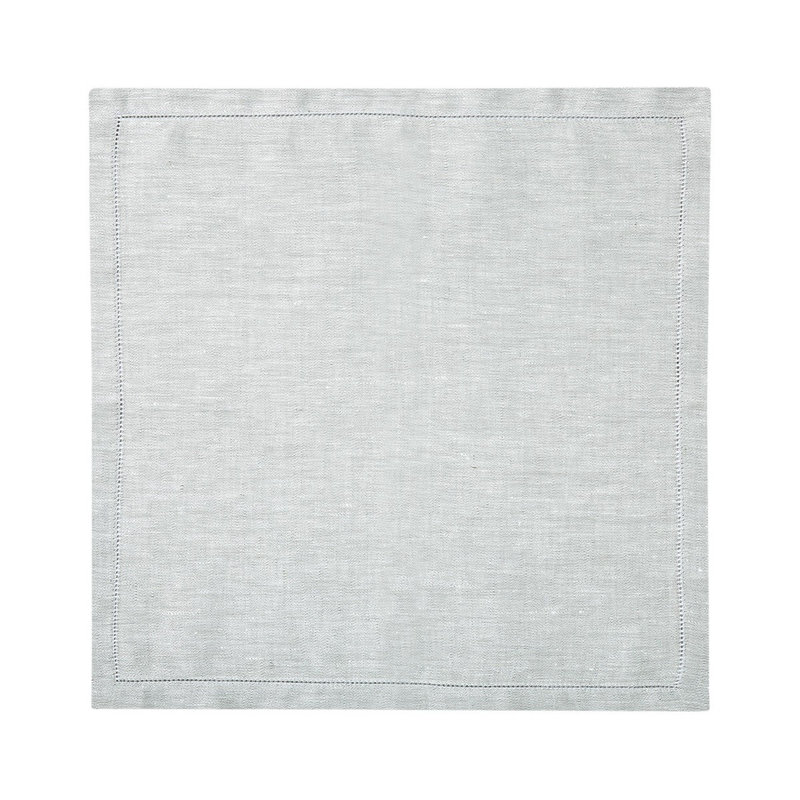 Liso Linen Square Napkin, Silver