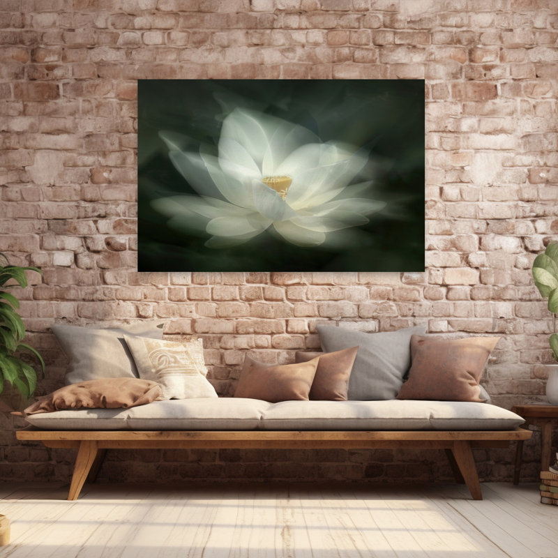 Dashiell Contemporary Art Abstract Peaceful Serene Lily Lotus Flower Summer Wall Art - Wrapped Canvas Print