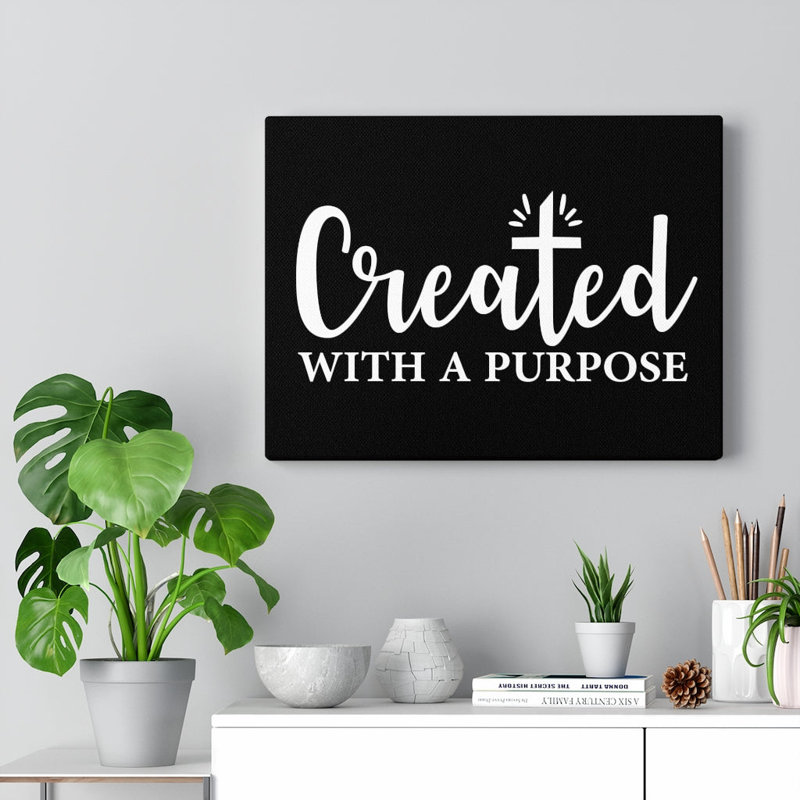 Created with a Purpose 1 Piece Wrapped Canvas Wall Art, 28cm H x 36cm W