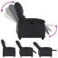 Fauteuil inclinable moyen en cuir véritable et métal contreplaqué