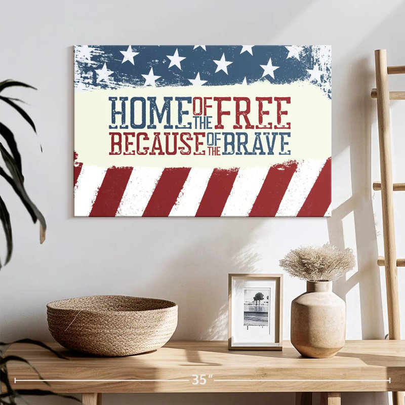 Borges American Home Of The Free, H 16 po x l 24 po