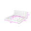 Lit plateforme tapissier en velours avec tête de lit, conception moderne à profil bas-1153465643-1153465639