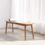 Banc de table en bois de chêne naturel pour salle à manger