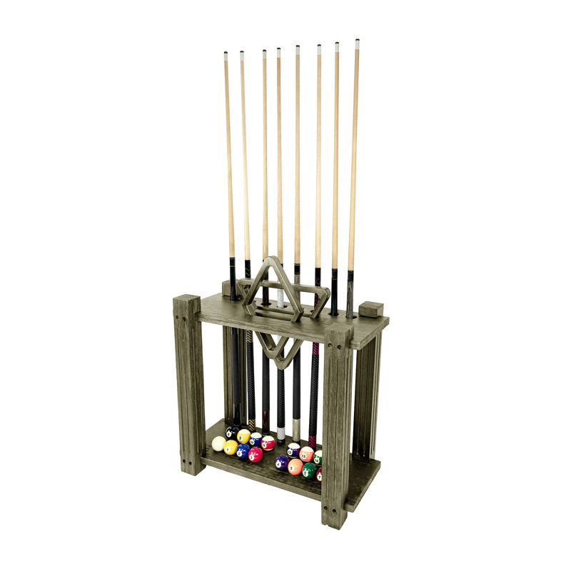 Solid Acacia Billiard Floor Rack, Drift Wood